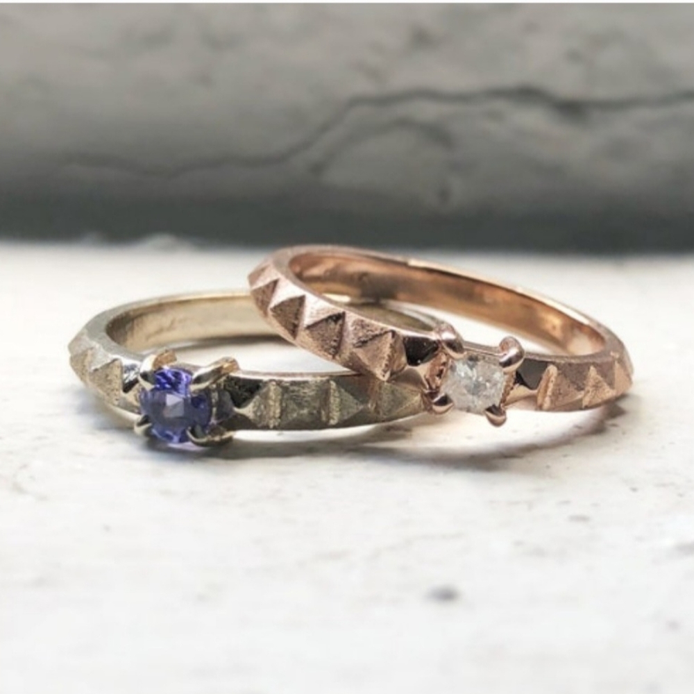 Skyler Mann 14K Rose Gold and Iolite Ring 8